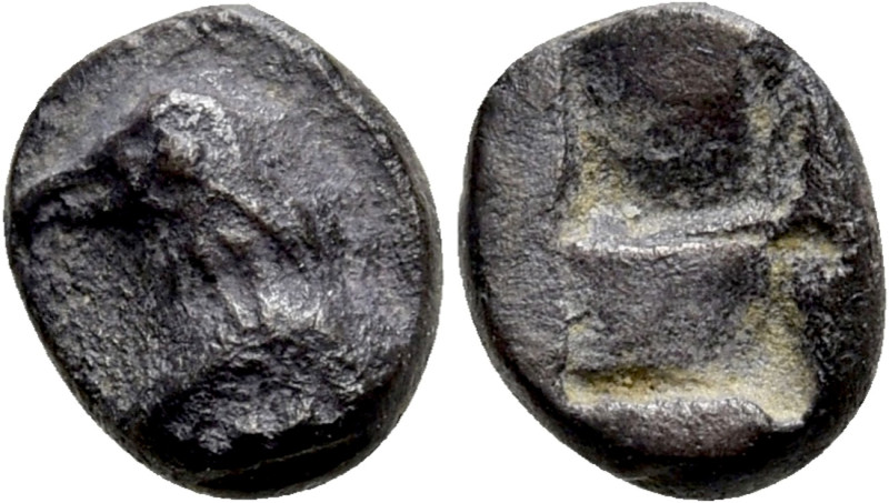 ASIA MINOR. Uncertain (Kyme?). Hemiobol (5th century BC). 

Obv: Head of eagle...