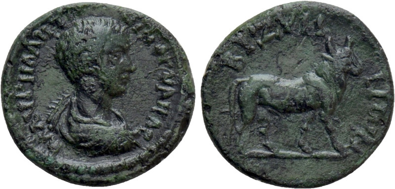 THRACE. Bizya. Caracalla (Caesar, 196-198). Ae. 

Obv: M AVPHΛ ANTΩNINOC KAICA...