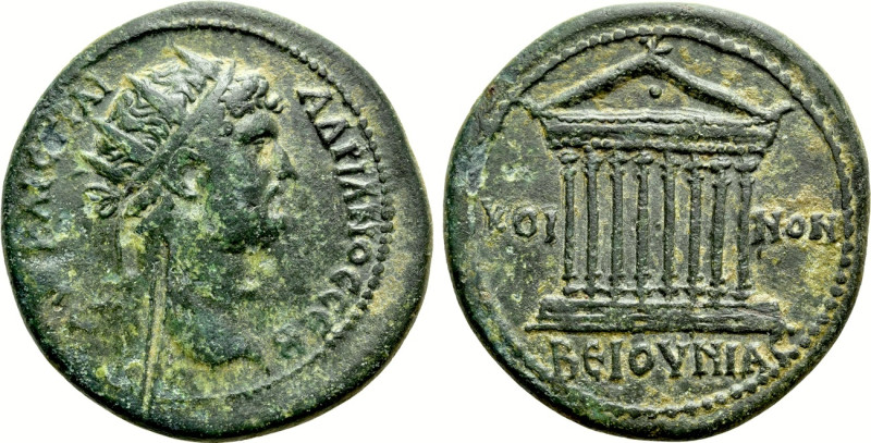 ΒΙΤΗΥΝΙΑ. Koinon of Bithynia. Hadrian (117-138). Ae. 

Obv: ΑΥΤ ΚΑΙС ΤΡΑΙ ΑΔΡΙ...