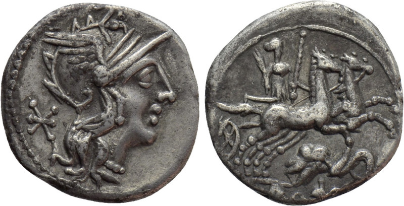 L. CAECILIUS METELLUS DIADEMATUS. Denarius (128 BC). Rome. 

Obv: Helmeted hea...