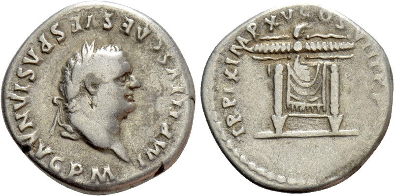 TITUS (79-81). Denarius. Rome. 

Obv: IMP TITVS CAES VESPASIAN AVG P M. 
Laur...