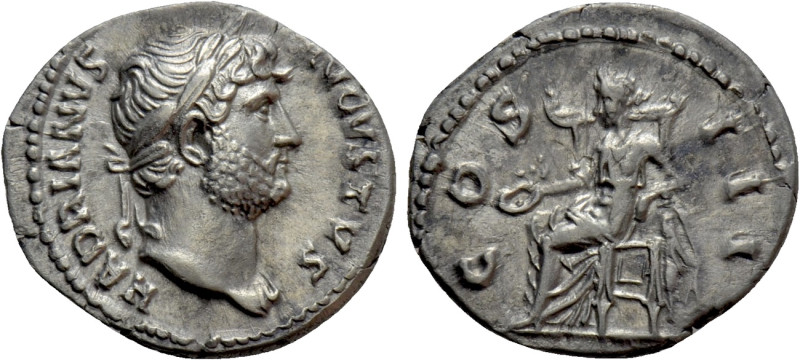 HADRIAN (117-138). Denarius. Rome. 

Obv: HADRIANVS AVGVSTVS. 
Laureate bust ...