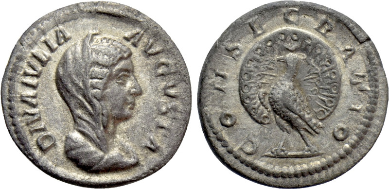 DIVA JULIA DOMNA (Died AD 217). Denarius. Rome. Struck under Elagabalus or Sever...