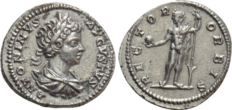 CARACALLA (197-217). Denarius. Rome. 

Obv: ANTONINVS AVGVSTVS. 
Laureate, dr...