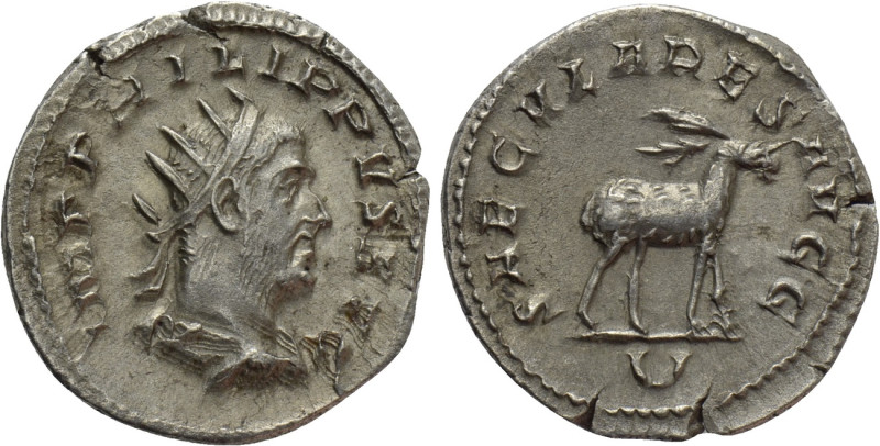 PHILIP I 'THE ARAB' (244-249). Antoninianus. Rome. Saecular Games issue. 

Obv...