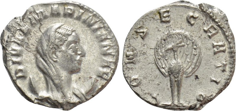 DIVA MARINIANA (Died before 253). Antoninianus. Rome. 

Obv: DIVAE MARINIANAE....