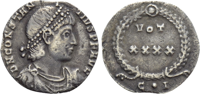 CONSTANTIUS II (337-361). Siliqua. Constantinople. 

Obv: D N CONSTANTIVS P F ...