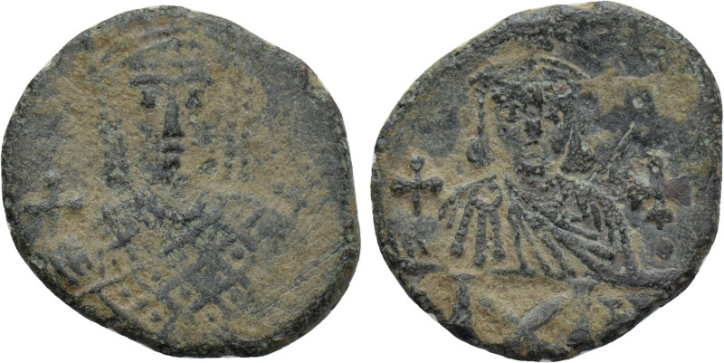 CONSTANTINE VI and IRENE (780-797). Follis. Constantinople. 

Obv: Crowned fac...