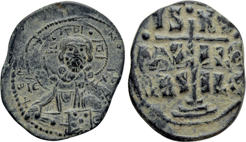 ANONYMOUS FOLLES. Class B. Attributed to Romanus III (1028-1034). 

Obv: + EMM...