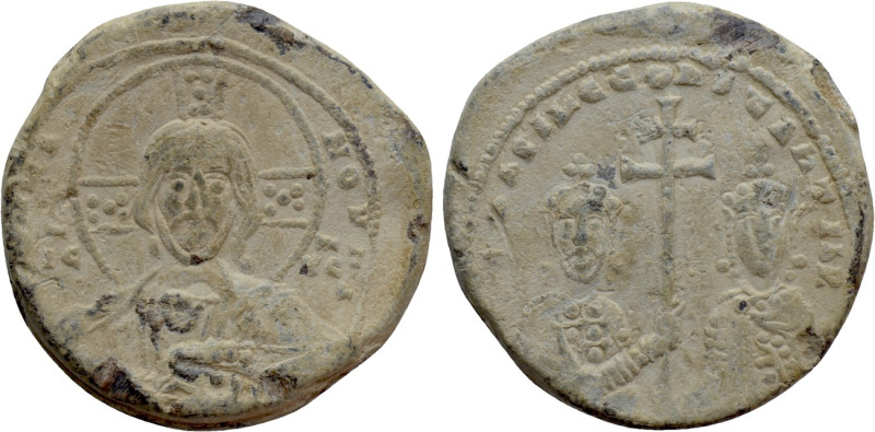 BYZANTINE SEALS. Basil II Bulgaroktonos with Constantine VIII (Emperor, 976-1025...