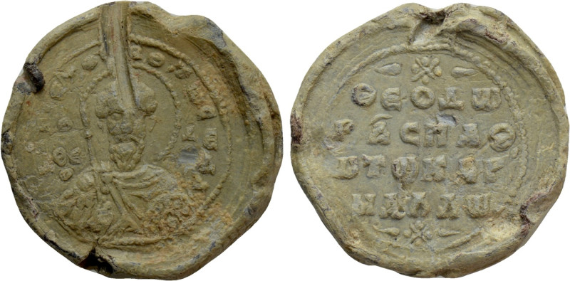 BYZANTINE SEALS. Theodore, imperial protospatharios (Circa 10-11th century). 
...