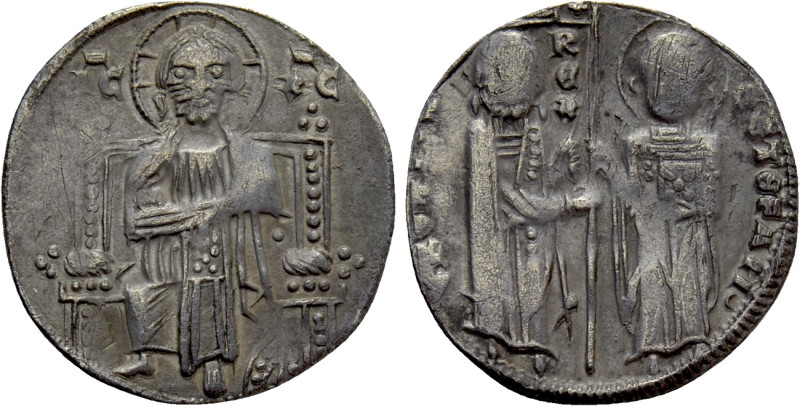 SERBIA. Stefan Uroš II Milutin (1282-1321). Dinar. 

Obv: IC - XC. 
Christ Pa...