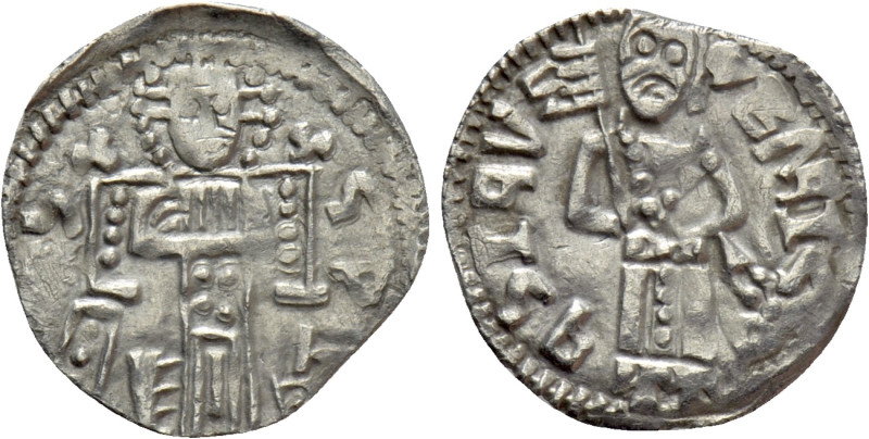 SERBIA. Vuk Branković (1375-1396). Dinar. 

Obv: Christ Pantokrator seated fac...