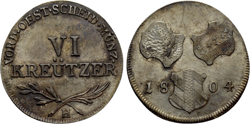 HOLY ROMAN EMPIRE. Franz II (1792-1805). 6 Kreuzer (1804). Günzburg. 

Obv: VO...