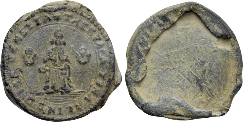 ITALY. Venice. Lead Theriac Box Seal (Circa 17th century). Produced by the "All'...