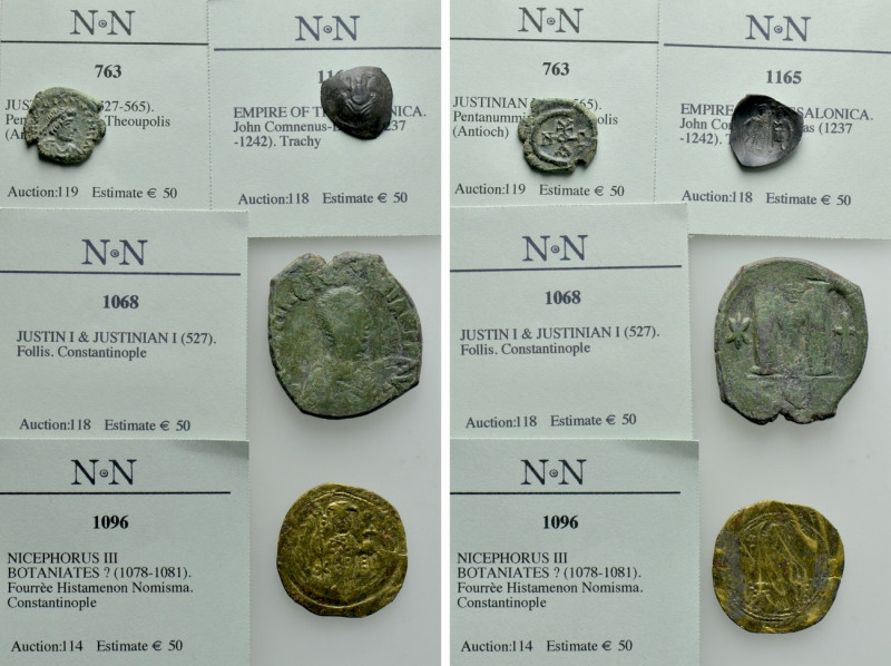 4 Byzantine Coins. 

Obv: .
Rev: .

. 

Condition: See picture.

Weight...