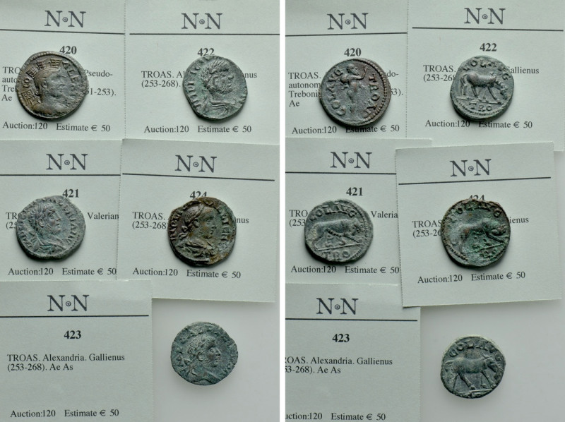 5 Roman Provincial Coins. 

Obv: .
Rev: .

. 

Condition: See picture.
...