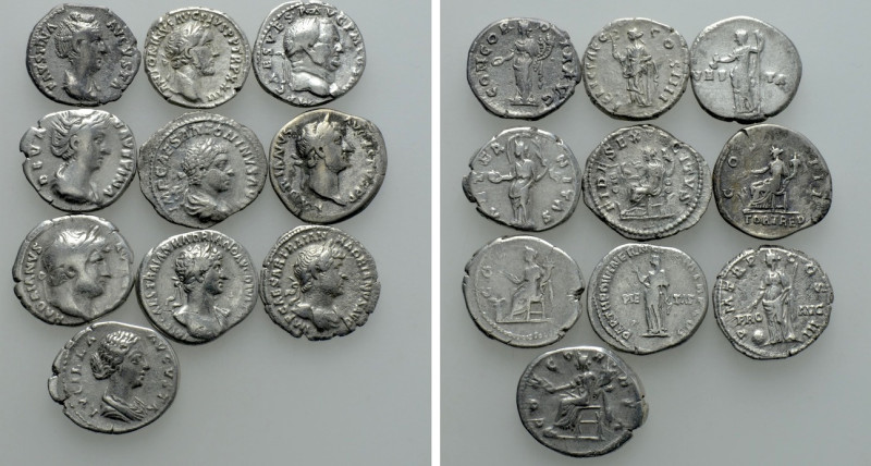 10 Roman Denarii. 

Obv: .
Rev: .

. 

Condition: See picture.

Weight:...