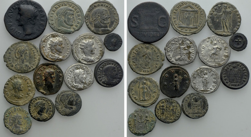 14 Roman Coins. 

Obv: .
Rev: .

. 

Condition: See picture.

Weight: g...