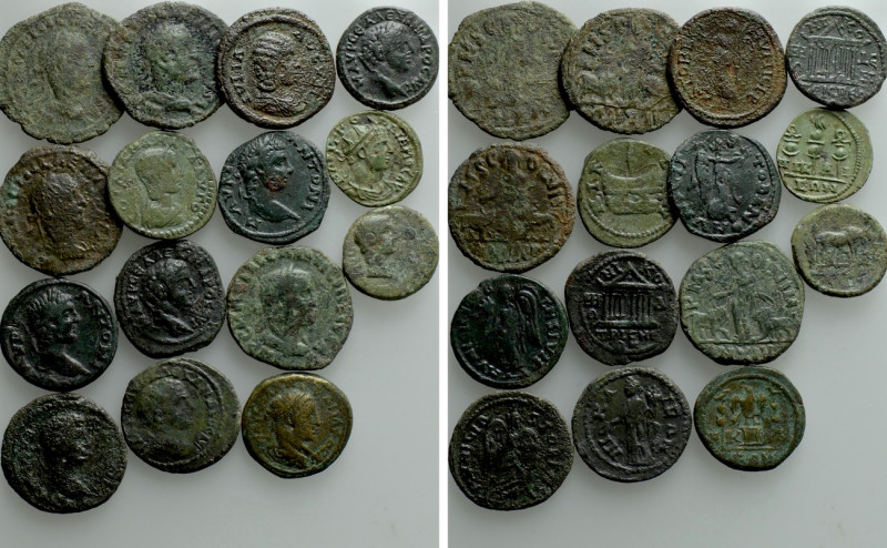 15 Roman Provincial Coins; Including Four Aemilian of Viminacium. 

Obv: .
Re...