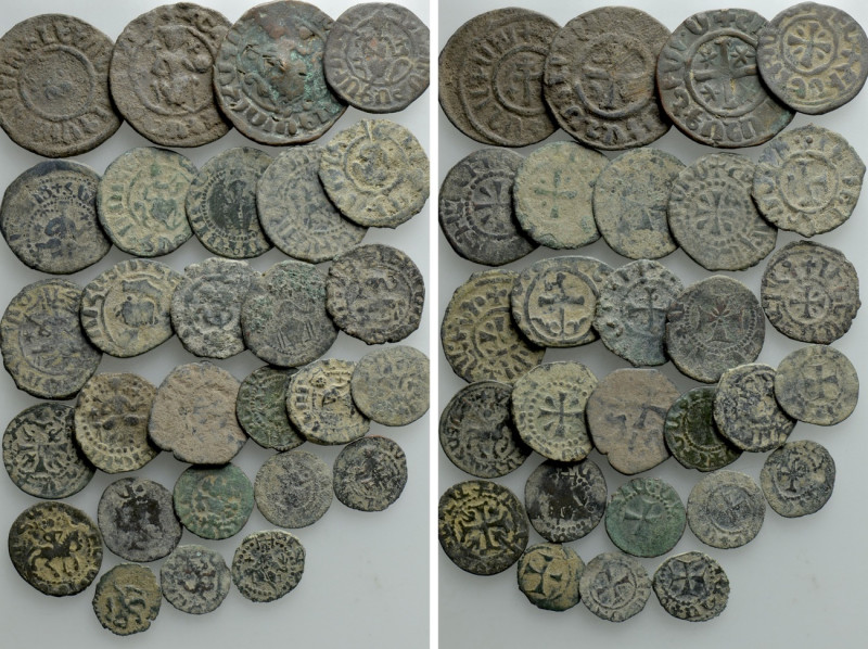 28 Medieval Coins of Armenia and the Crusaders. 

Obv: .
Rev: .

. 

Cond...