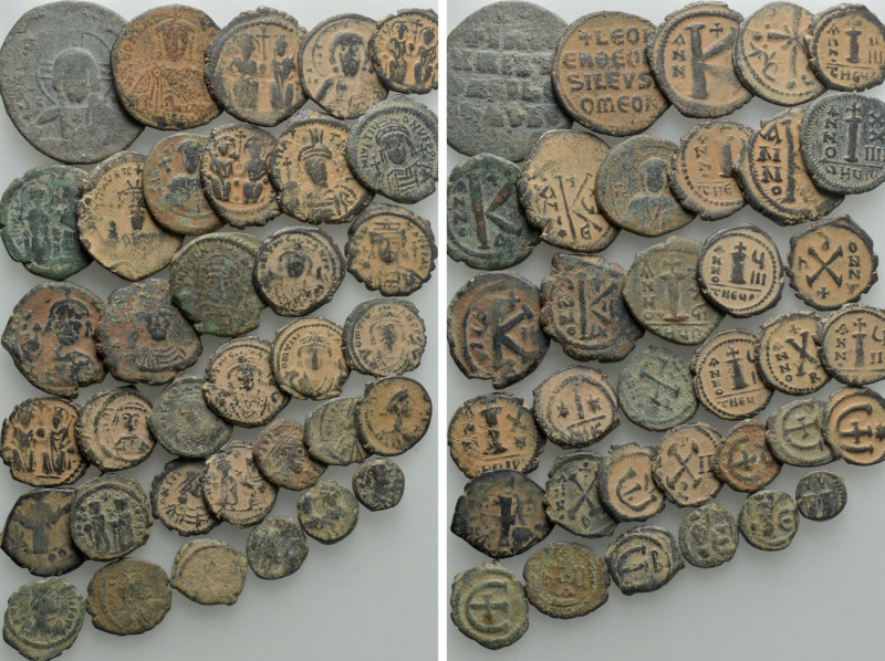 35 Byzantine Coins. 

Obv: .
Rev: .

. 

Condition: See picture.

Weigh...