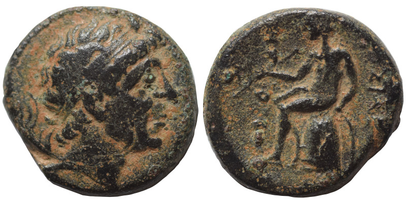 SELEUKID KINGS of SYRIA. Antiochos I Soter, 281-261 BC. Ae (bronze, 4.36 g, 17 m...