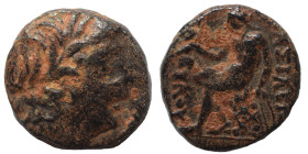 SELEUKID KINGS of SYRIA. Seleukos III Soter (Keraunos), 226-223 BC. Ae (bronze, 2.32 g, 14 mm), Antioch. Laureate head of Apollo right. Rev. BAΣIΛEΩΣ ...