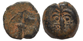 SELEUKID KINGS of SYRIA. Demetrios I Soter, 162-150 BC. Ae (bronze, 1.97 g, 13 mm), Tyre. Diademed head of Demetrius I right. Rev. [BAΣΙΛΕΩΣ ΔHMHTPIOY...
