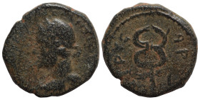 SYRIA, Seleucis and Pieria. Antioch. Civic Issue. Dichalkon (bronze, 2.50 g, 13 mm). Laureate and draped bust of Apollo left. Rev. Winged caduceus. RP...