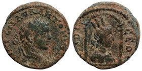 SYRIA, Seleucis and Pieria. Laodicea ad Mare. Elagabalus, 218-222. Ae (bronze, 3.37 g, 17 mm) IMP C M AVR ANTONINVS Laureate head right. Rev. ΛAΔICEON...