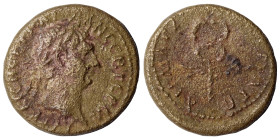 SYRIA, Seleucis and Pieria. Antioch. Trajan, 98-117. Ae (bronze, 2.92 g, 16 mm). Struck 98-100. ΑVΤ Κ ΝЄΡ ΤΡΑΙΑΝ СЄΒ ΓЄΡΜ Laureate head of Trajan righ...