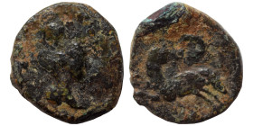 PALMYRENE. Palmyra (?). Pseudo-autonomous issue, circa 2nd-early 3rd centuries AD. Ae (bronze, 0.76 g, 10 mm). Draped bust of Athena or Roma to right,...