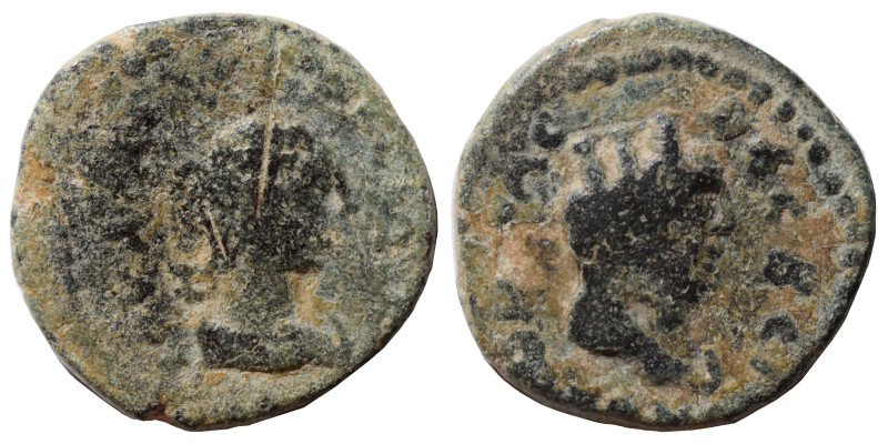 MESOPOTAMIA. Nisibis. Julia Paula(?), Augusta, 219-220. Ae (2.80 g, 16 mm). Drap...