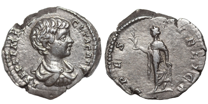 Geta, as Caesar, 198-209. Denarius (silver, 3.33 g, 19 mm). L SEPTIMIVS GETA CAE...