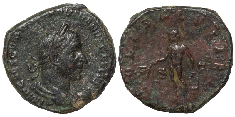 Trebonianus Gallus, 251-253. Sestertius (orichalcum, 20.08 g, 30 mm), Rome. IMP ...