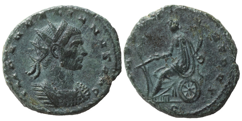 Aurelian, 270-275. Antoninianus (bronze, 3.86 g, 21 mm), Mediolanum. IMP AVRELIA...