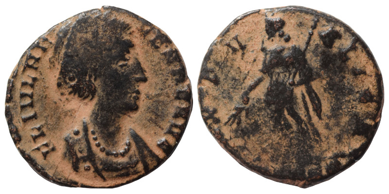 Helena, Augusta, 324-328/30. Follis (bronze, 1.46 g, 15 mm), Constantinople. FL ...