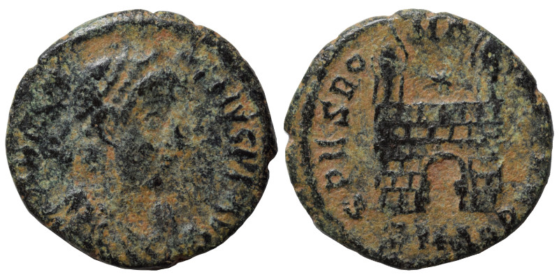 Magnus Maximus 383-388. Follis (bronze, 1.18 g, 13 mm), Aquileia. D N MAG MA-XIM...