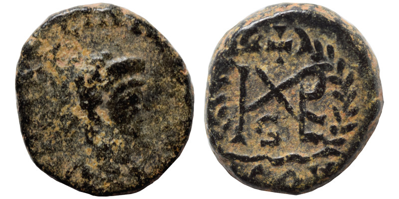 Marcian, 450-457. Nummus (bronze, 1.32 g, 11 mm), Constantinople. D N MARCIANVS ...