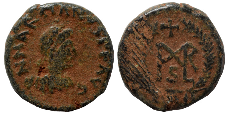 Marcian, 450-457. Nummus (bronze, 1.03 g, 11 mm), Constantinople (?). D N MARCIA...