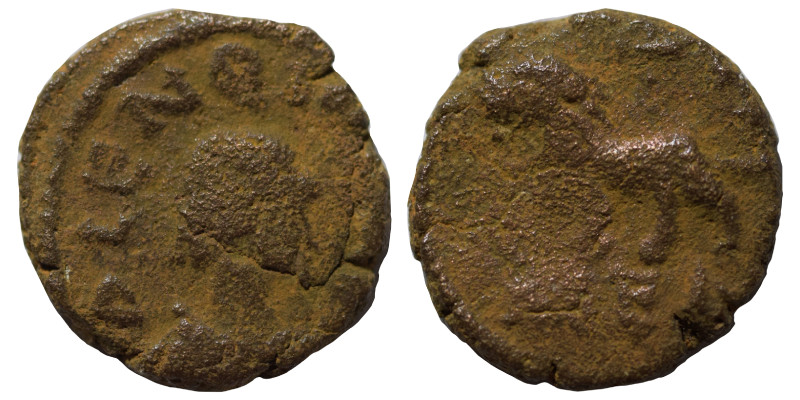 Leo I, 457-474. Nummus (bronze, 1.01 g, 11 mm), Alexandria. Pearl-diademed, drap...