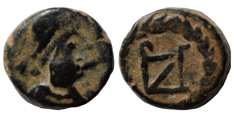 Zeno, 476-491. Nummus (bronze, 0.92 g, 9 mm), Cyzicus. Pearl-diademed, draped an...