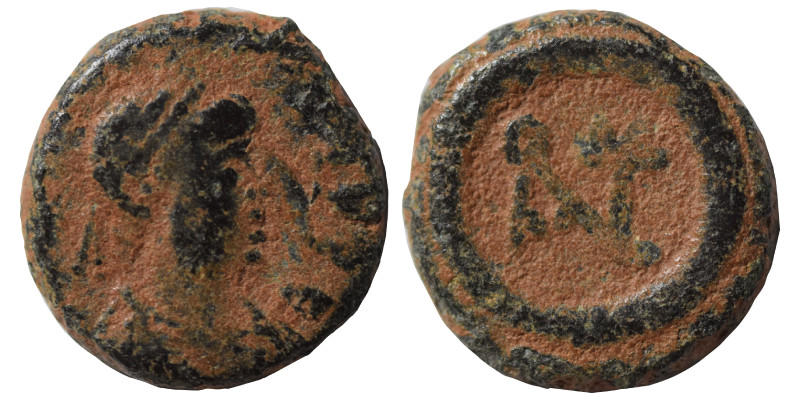 Anastasius I, 491-518. Pentanummium (bronze, 0.95 g, 10 mm), Constantinople. Dia...