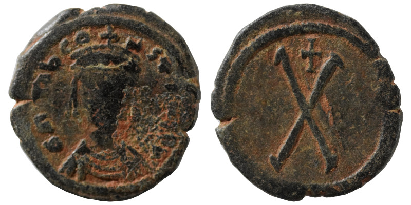 Tiberius II Constantine. 578-582. Decanummium (bronze, 3.56 g, 23 mm), Constanti...