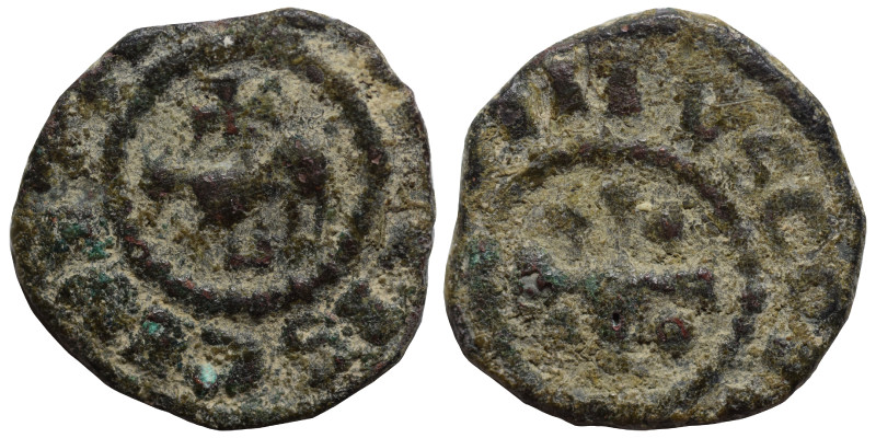 CRUSADERS. Raymond II. County of Tripoli, 1137-1152. Ae (bronze, 1.23 g, 15 mm),...