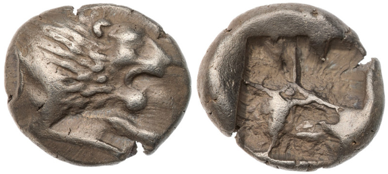 Asia Minor. Uncertain. AR Sixth Stater (1.7 gr.), 5th century BC. Forepart of ro...