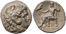 Seleukid Empire. Seleukos I Nikator. AR Tetradrachm (17.2 gr.), 312-281 BC. In the name and types of Alexander III of Macedon. Babylon, struck circa 3...