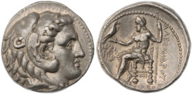 Seleukid Kingdom. Seleukos I Nikator. AR Tetradrachm (17.2 gr.), 312-281 BC. In the name and types of Alexander III of Macedon. Babylon, struck circa ...
