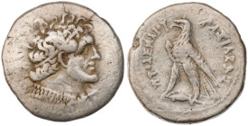 Ptolemaic Kingdom. Ptolemy V or Ptolemy VI. AR Tetradrachm (17.1 gr.), 204-180 BC or 180-145 BC. Alexandreia mint. Diademed head of Ptolemy I right, w...